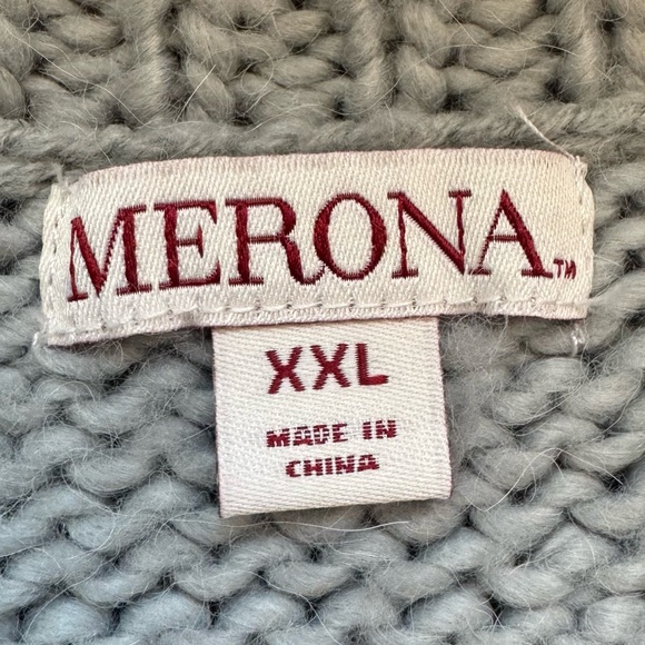 Merona sweater women XXL fair isle alpaca blend long sleeve oversized multicolor - Picture 4 of 9